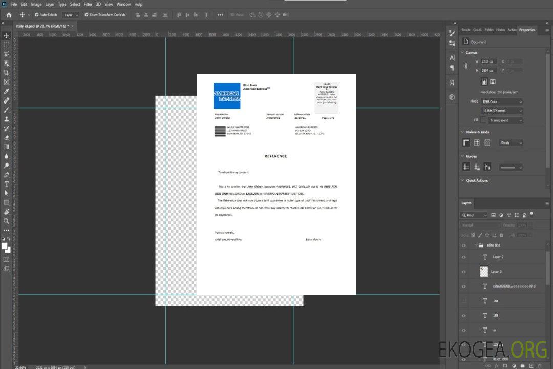Référence USA , American Express , closure template